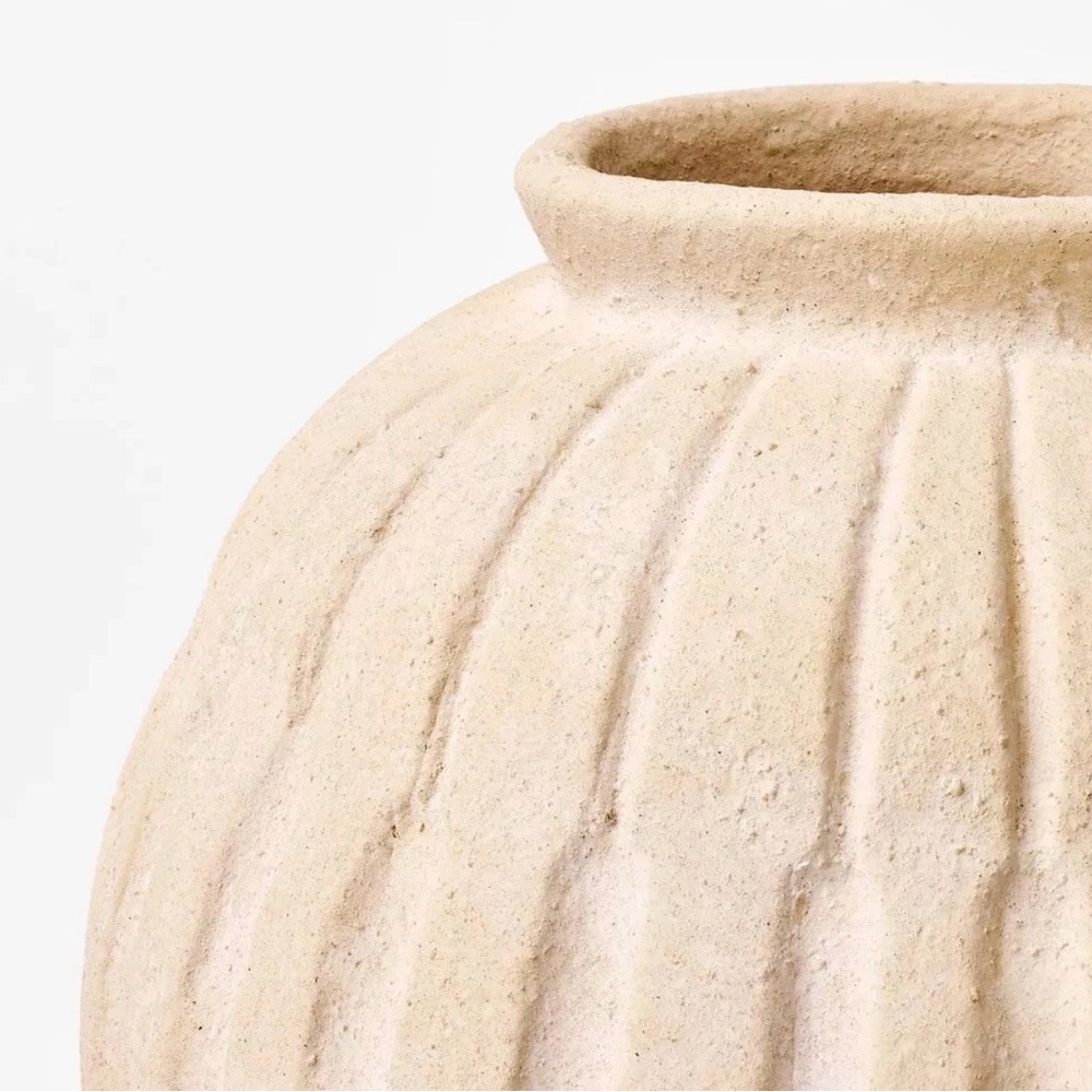 Pair (2) of Carved Ceramic Vase— Threshold designed with Studio McGee - Picture 4 of 9